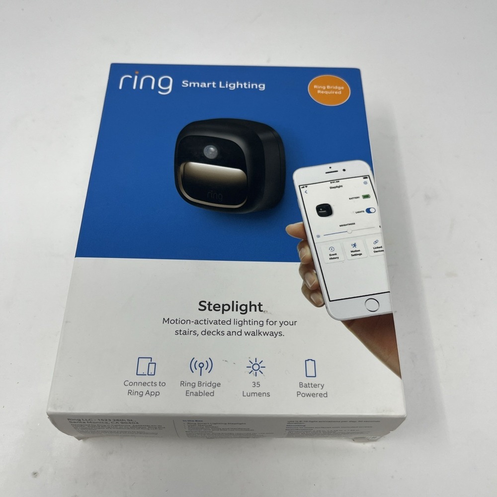 Ring Smart Steplight Lighting Battery-Powered Motion Sensor 5LD1S8-BEN0 NEW